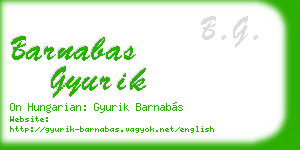 barnabas gyurik business card